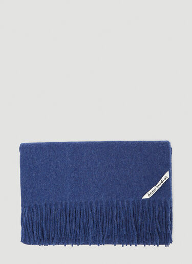 Wool Fringed Scarf Acne Studios Wool Fringed Scarf Navy acn0131003