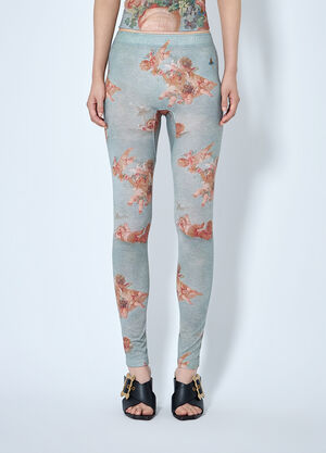 Vivienne Westwood Printed Leggings Light Blue vvw0265019