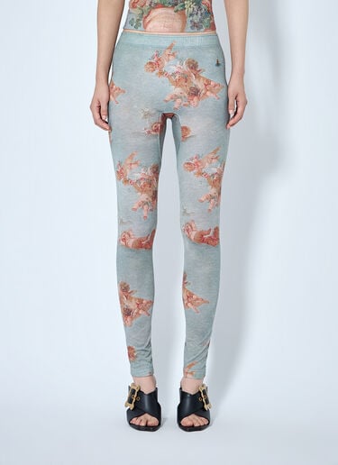 LN-CC® - Vivienne Westwood: Printed Leggings - Light Blue Vivienne Westwood Printed Leggings Light Blue vvw0265019