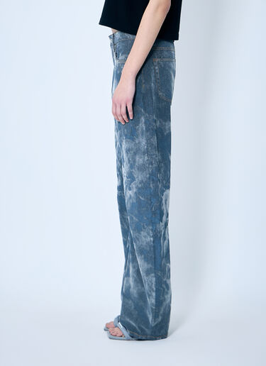 Alexander Wang Low Rise Clouding Flocking Jeans Grey awg0259025