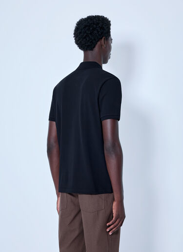 LN-CC® - Moncler: Piqué Polo Shirt - Black Moncler Piqué Polo Shirt Black mon0166006