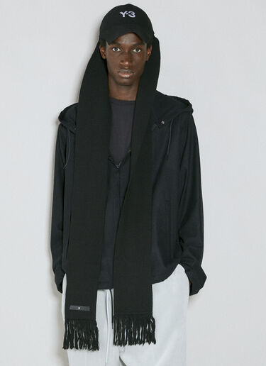 Y-3 Contrast Logo Baseball Cap With Scarf Black yyy0354036