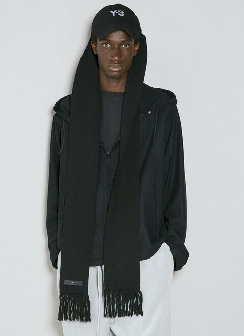 Y-3 Contrast Logo Baseball Cap With Scarf Black yyy0354008