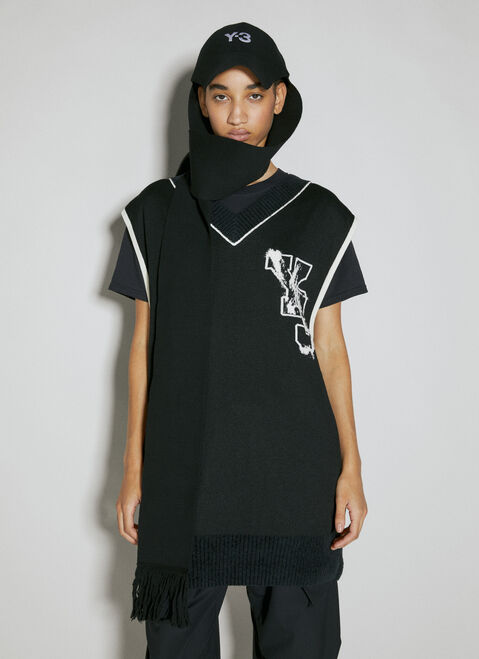 Y-3 Contrast Logo Baseball Cap With Scarf Grey yyy0354014
