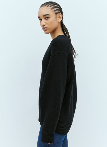 TOTEME V Neck Wool-Cashmere Sweater Black tot0255032