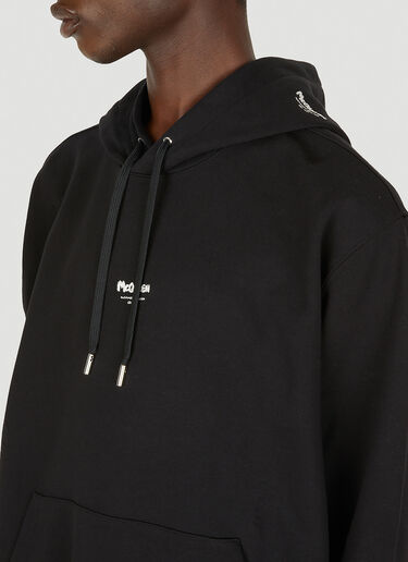 Alexander McQueen Graffiti Logo Print Hooded Sweatshirt Black amq0149013