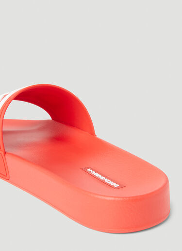 Dolce & Gabbana Logo Pool Slides Red dol0153007