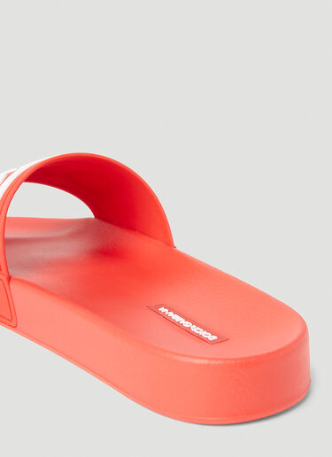 Dolce & Gabbana 徽标泳池拖鞋 红色 dol0153007