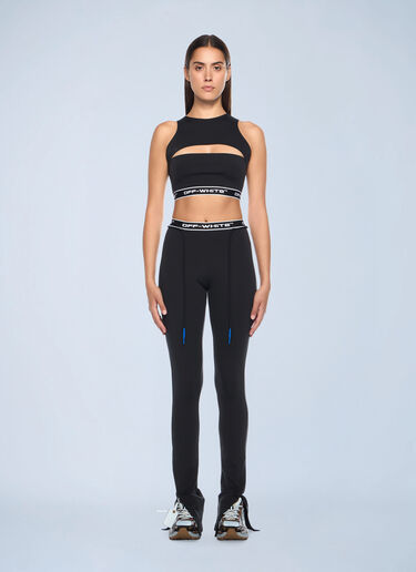 Logo Motif Cut Out Top Off-White Logo Motif Cut Out Top Black ofw0262042