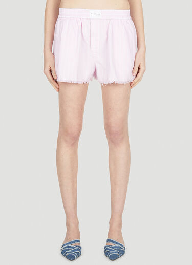 Alexander Wang Frayed Boxer Shorts Pink awg0251032