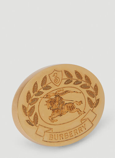 Burberry Logo Engraved Plaque Earrings Gold bur0251114