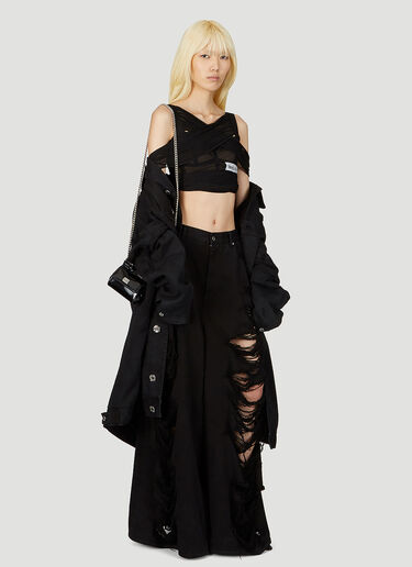 Kim Mesh Cross Over Top Dolce & Gabbana Kim Mesh Cross Over Top Black dol0252002