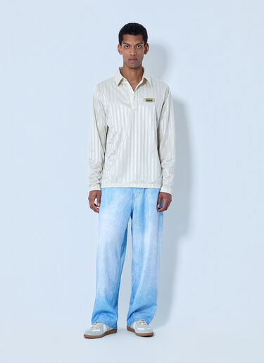 Metalwood Wide-Leg Denim Trousers Blue met0164012