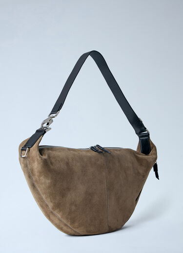 Quiver Clip Suede Shoulder Bag Lemaire Quiver Clip Suede Shoulder Bag Beige lem0264036