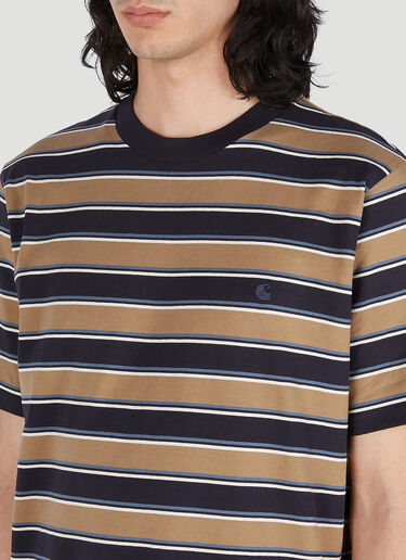 Carhartt WIP Leone Striped T-Shirt Camel wip0151033