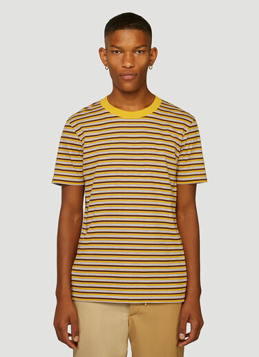 yellow white striped t shirt