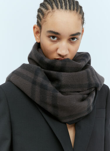 チェックカシミヤスカーフ Burberry チェックカシミヤスカーフ ブラウン bur0254003