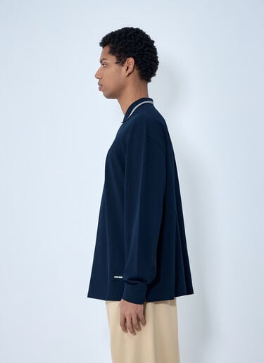 Miu Miu Half-Zip Polo Shirt Blue miu0164009