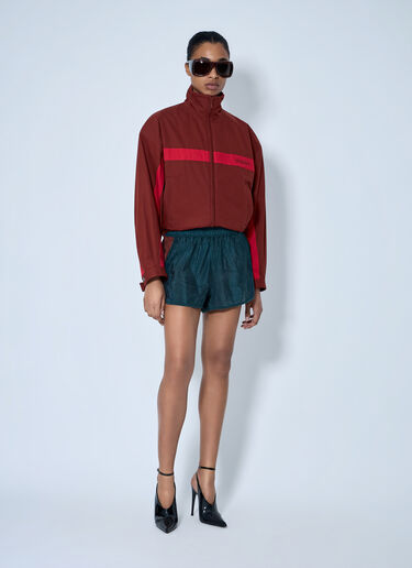 LN-CC® - Saint Laurent: Elasticated Waist Shorts - Green Saint Laurent Elasticated Waist Shorts Green sla0263027