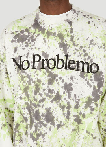 Aries No Problemo Spray-Dye Sweatshirt White ari0348005