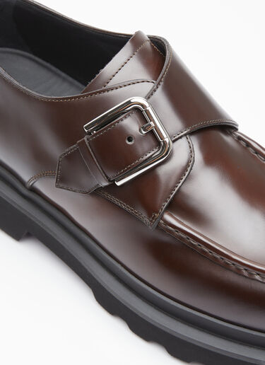 Dolce & Gabbana Brushed Leather Monkstrap Shoes Brown dol0153009