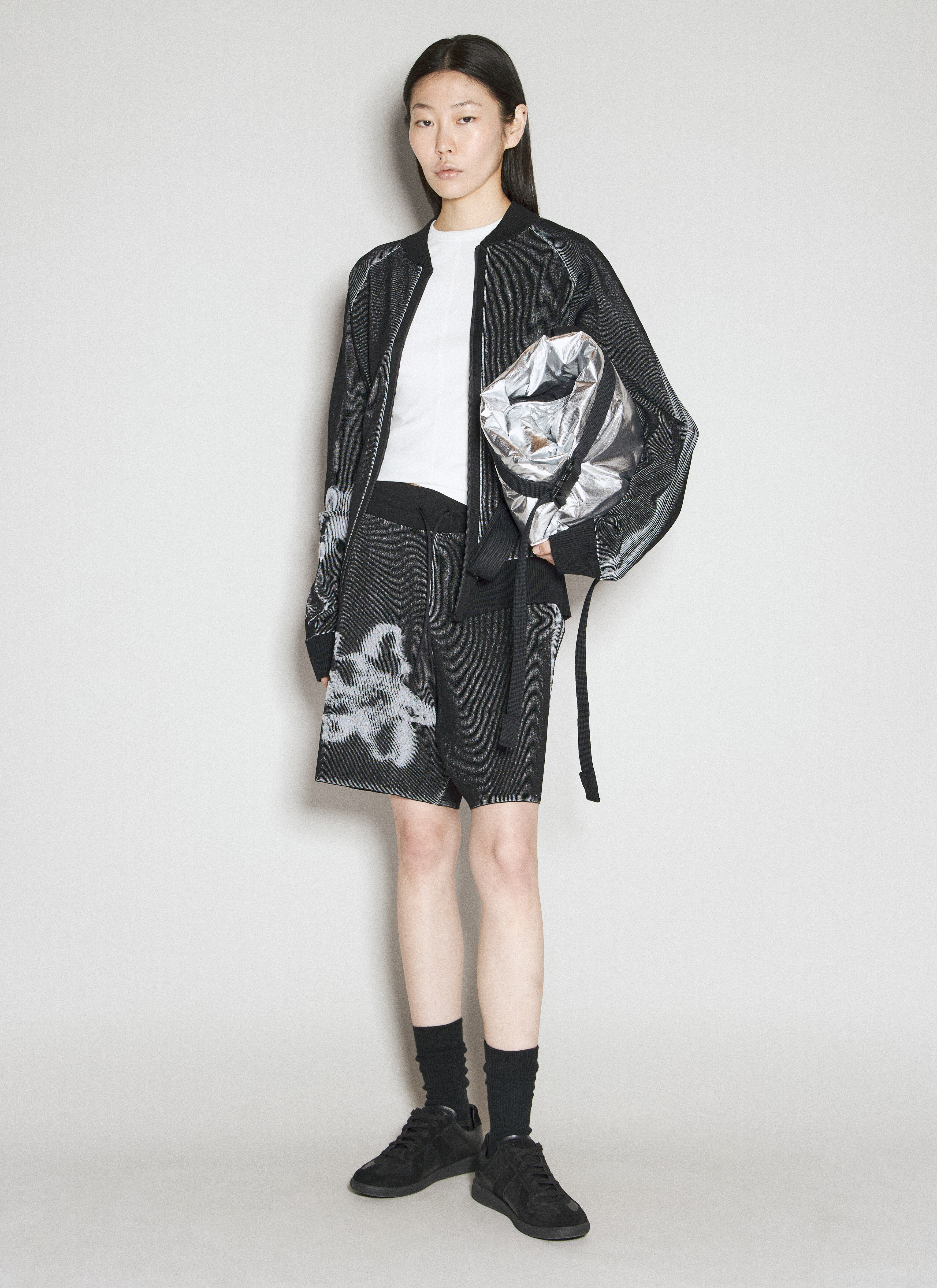 Y-3 Women's' GFX Knit Shorts in Black | LN-CC®
