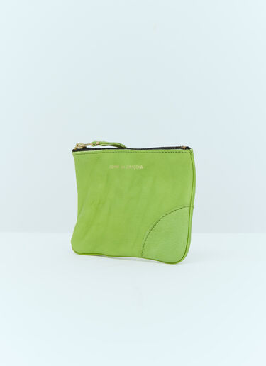 Comme des Garçons Wallet Washed Leather Pouch Green cdw0354004