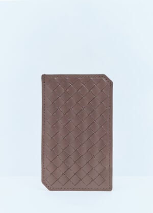 Bottega Veneta Intrecciato Piccolo Vertical Cardholder Brown bov0158016