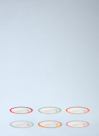 Set Of Six Petalo Bread Plate Bitossi Home Set Of Six Petalo Bread Plate Multicolour wps0692158