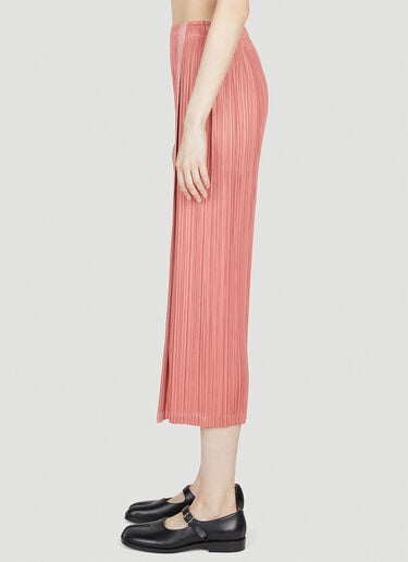 Pleats Please Issey Miyake Cropped Pleated Pants Pink plp0253016
