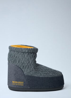 Moon Boot x GUEST IN RESIDENCE Icon Low Nolace Knit Boots Grey mbg0364001