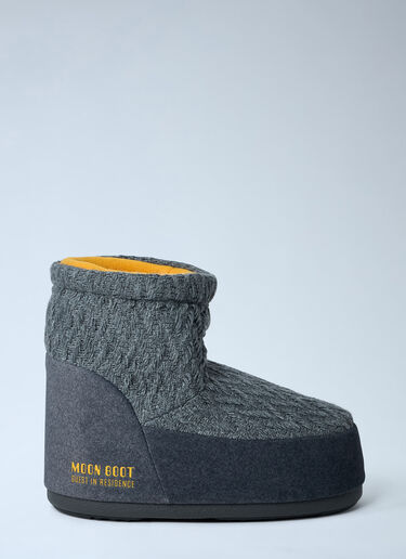 Moon Boot x GUEST IN RESIDENCE Icon Low Nolace Knit Boots Grey mbg0364001