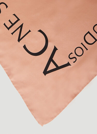 Acne Studios Logo Print Sqaure Scarf Pink acn0252077