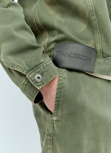 JW Anderson Twisted Denim Jacket Green jwa0156002