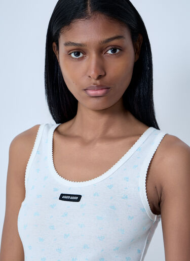 Striped Tank Top Miu Miu Striped Tank Top Blue miu0263014