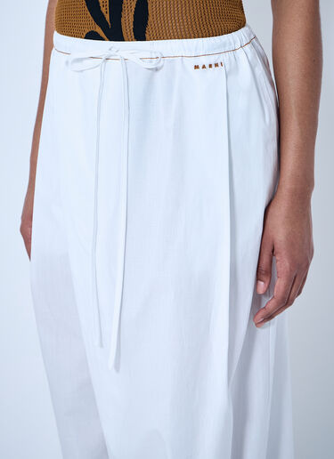 Marni Wide-Leg Drawstring Trousers White mni0264003