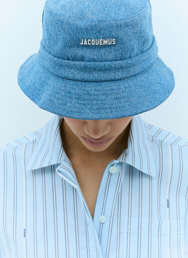 Jacquemus Le Bob Gadjo Denim Bucket Hat Blue jac0256089