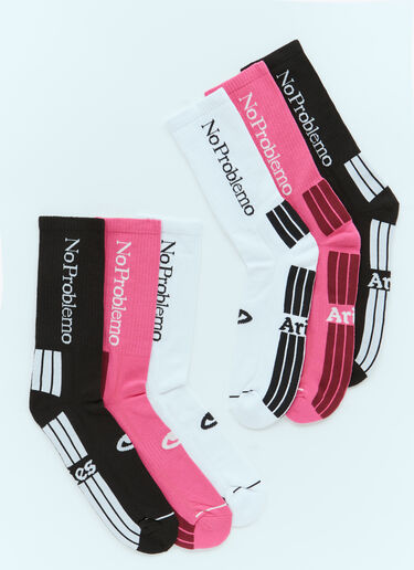 Aries Pack Of Three No Problemo Socks Multicolour ari0154022