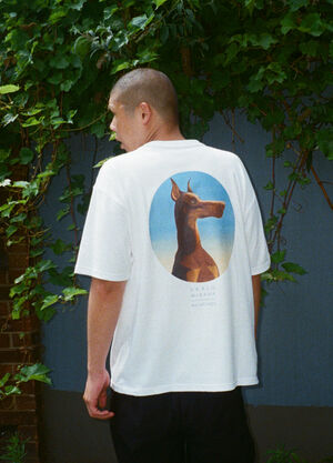 BEAMS BEAMS T x LN-CC T-Shirt With Artwork By Sablo Mikawa White bms0158002