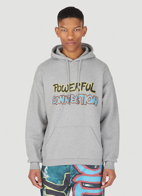 ERL Powerful Connection Hooded Sweatshirt Blue erl0152012