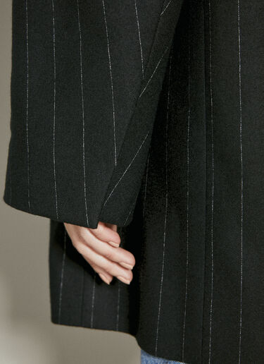 Oversized Pinstripe Wool Blazer Saint Laurent Oversized Pinstripe Wool Blazer Black sla0254011