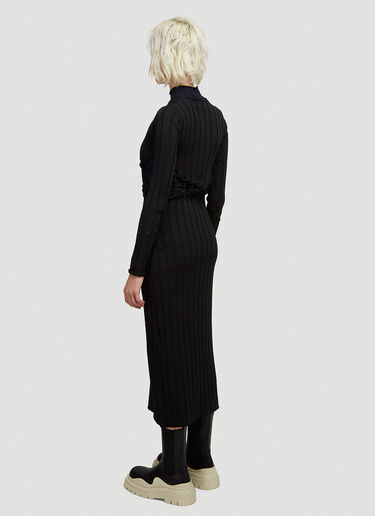 Dion Lee X Braid Reversible Mid Length Dress Black dle0247014