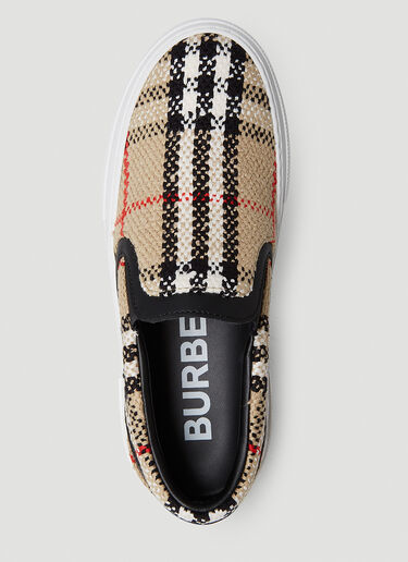 Burberry Curt 格纹运动鞋 米色 bur0251084
