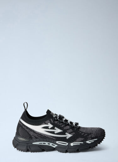 LN-CC® - Off-White: Be Right Back Knit Sneakers - Black Off-White Be Right Back Knit Sneakers Black ofw0164235