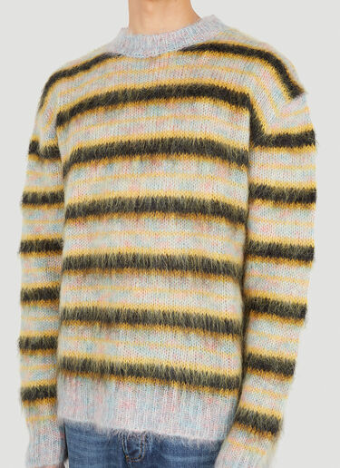 Marni Striped Crewneck Sweater Yellow mni0151007