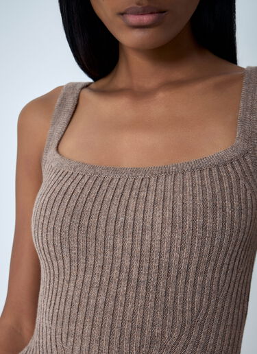 Knit Tank Top Max Mara Knit Tank Top Brown max0262048