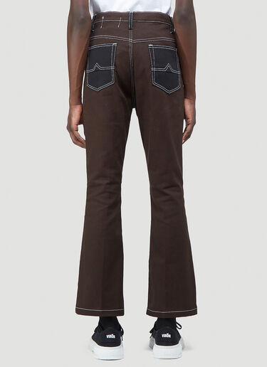 Youths In Balaclava Contrast-Panelled Jeans Brown yib0142008