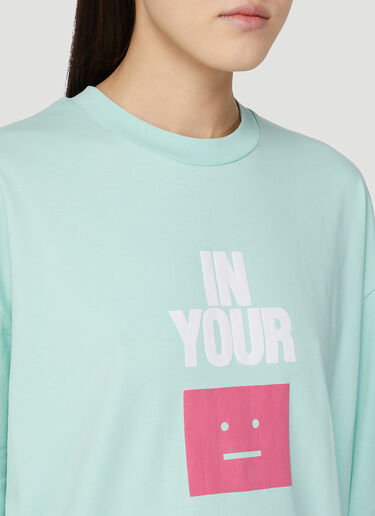 Acne Studios In Your Face T-Shirt Light Blue acn0247002