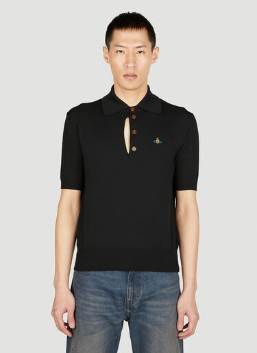 Vivienne Westwood Ripped Polo Shirt Black vvw0352001