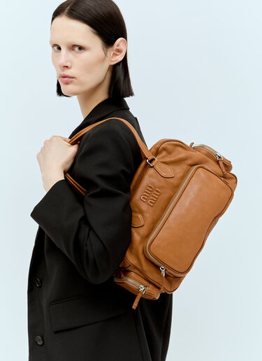 Miu Miu Multi-Pocket Handbag Brown miu0256054